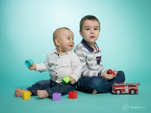 Séance photo à domicile à Baisieux avec deux enfants